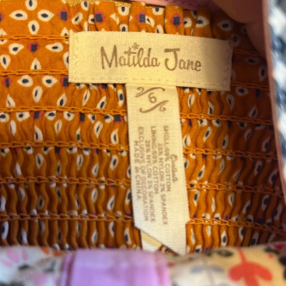 EUC MATILDA JANE TWO PIECE outfit. Colorful Kids Dress with Leggings.